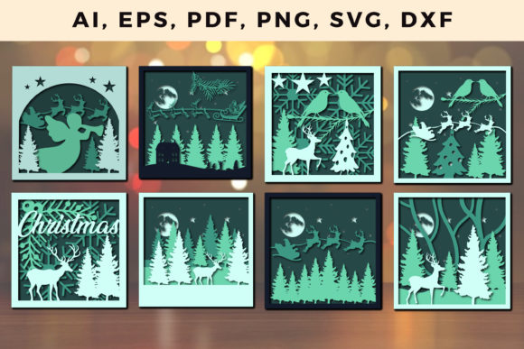 3D Layered Christmas SVG Bundle