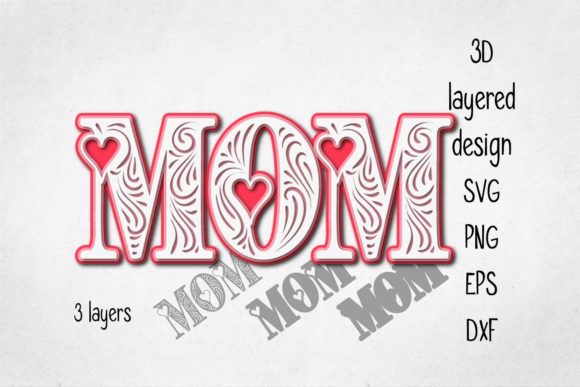 3D Layered Mom: A Creative Design for Home and Gifting