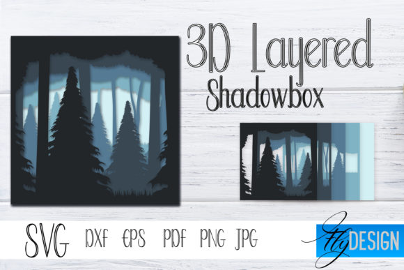 3D Layered SVG Shadowbox Nature 2