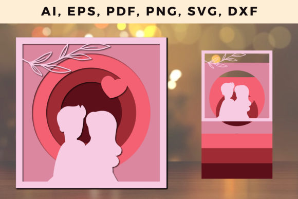 3D Multi Layer Valentine s Couple SVG