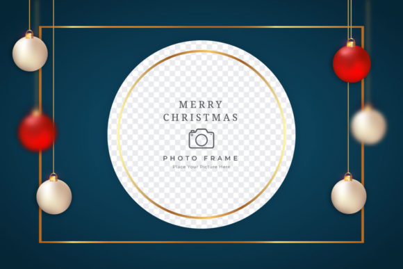 Christmas Photo Frame with Ball Ornament