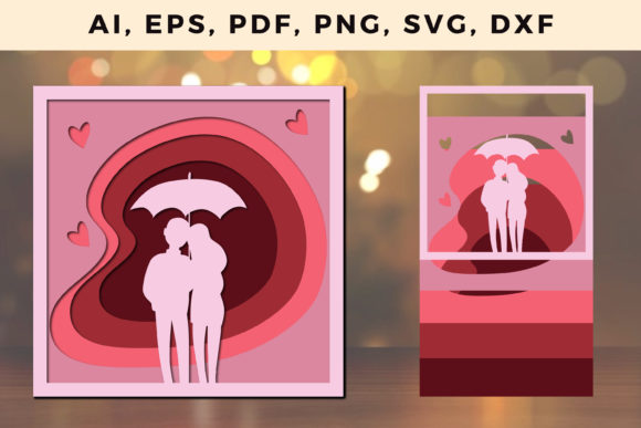 Elevating Valentine’s Day Commerce with Multi Layer Valentine’s Lovers SVG and 3D Design Files
