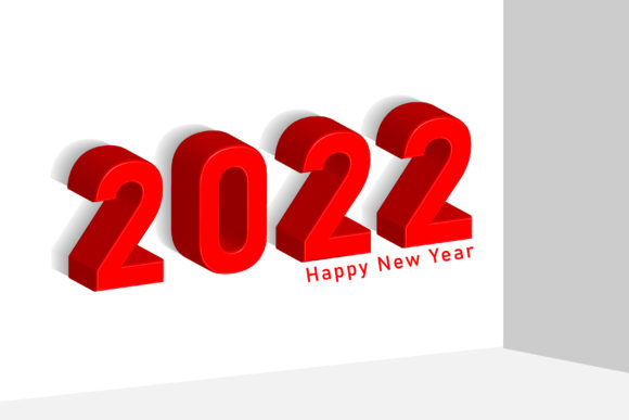 Happy New Year 2022 Typography 3