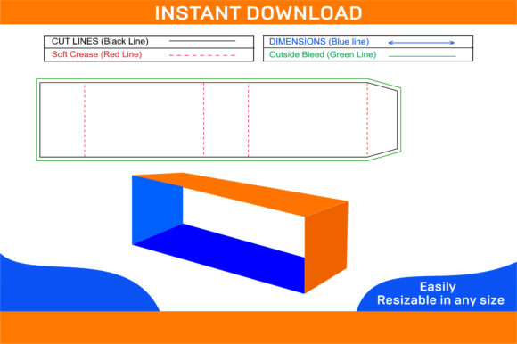 Packaging Sleeve Box Dieline Template
