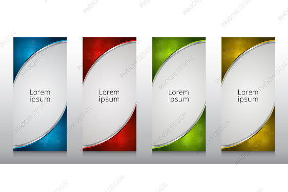 Set Roll Up Banner Template Curve Frame