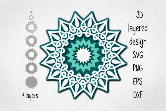 Unlock Creative Depth with a 3D Layered Mandala Template